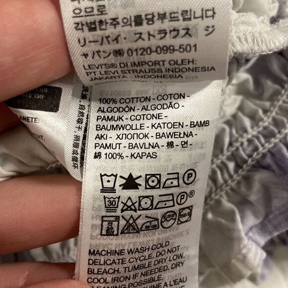 Levi’s Purple Floral Off the Shoulder Crop size Large - Picture 6 of 13